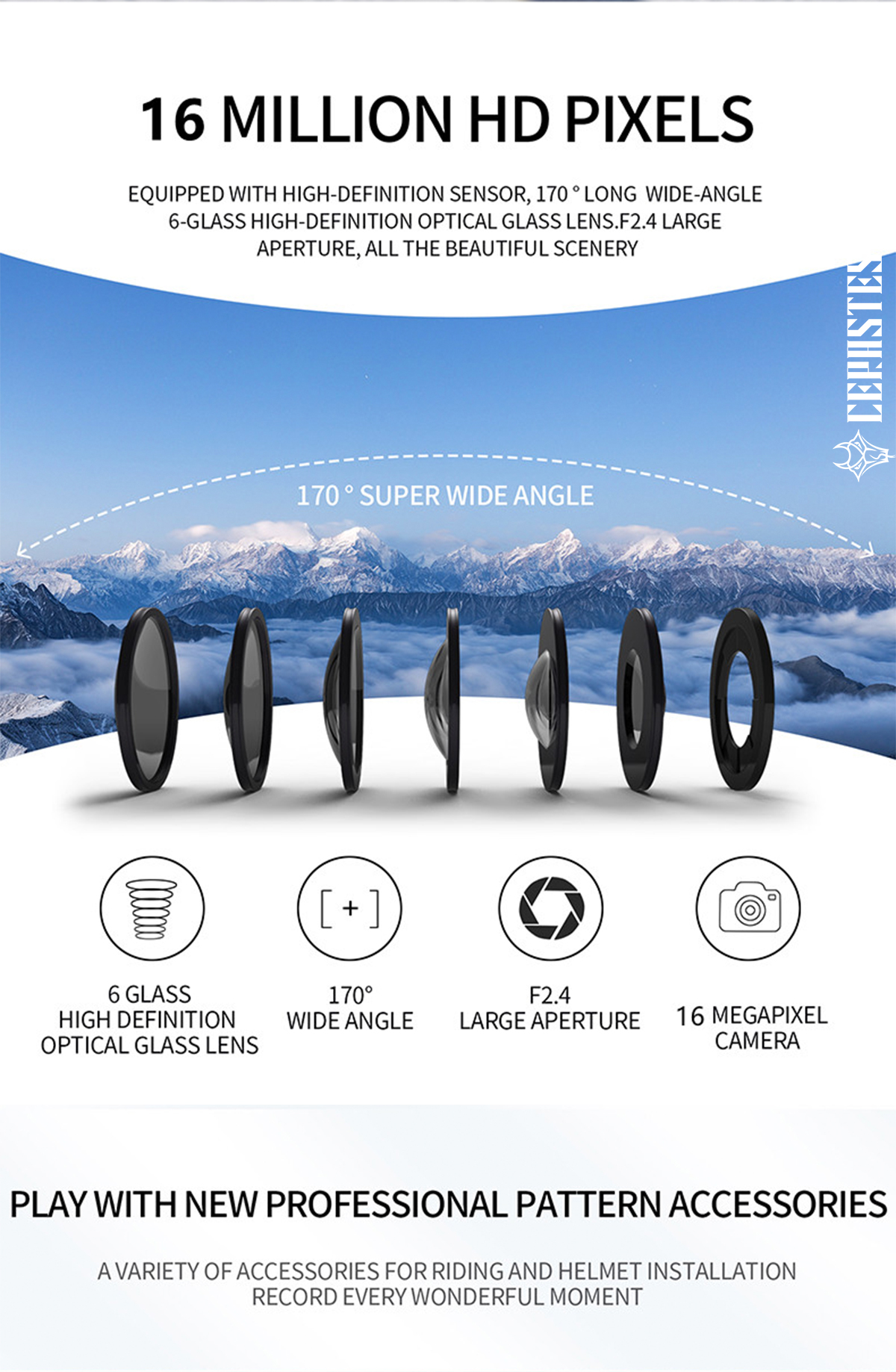 Ceraste – caméra d'action 4K60FPS