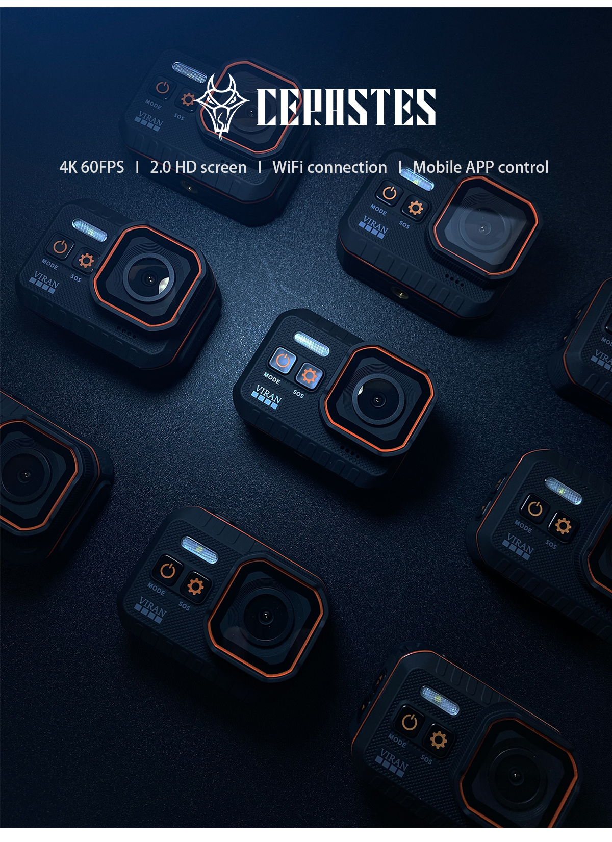 Ceraste – caméra d'action 4K60FPS