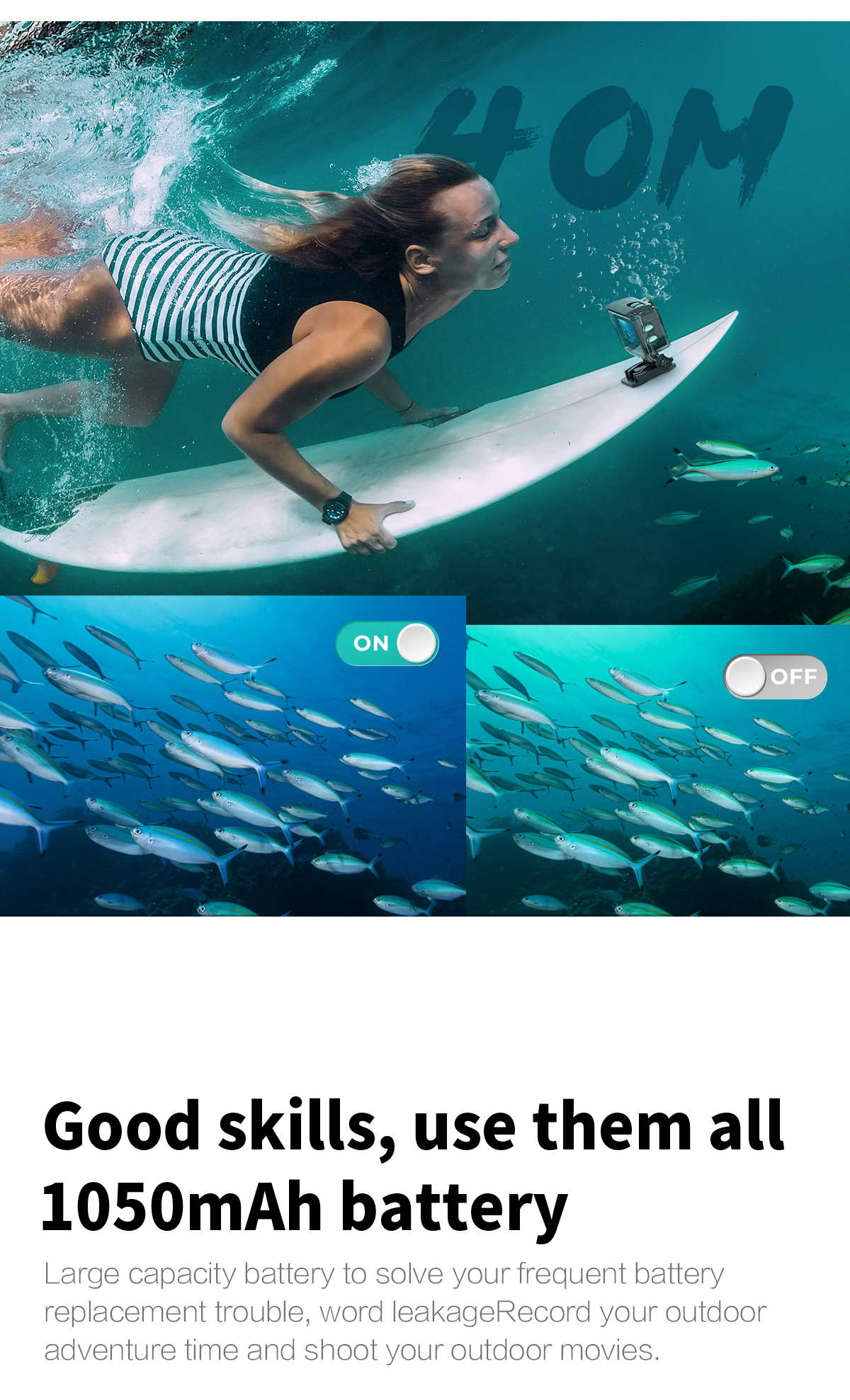 CERASTES – caméra de Sport Anti-secouement CERASTES – caméra de Sport Anti-secouement