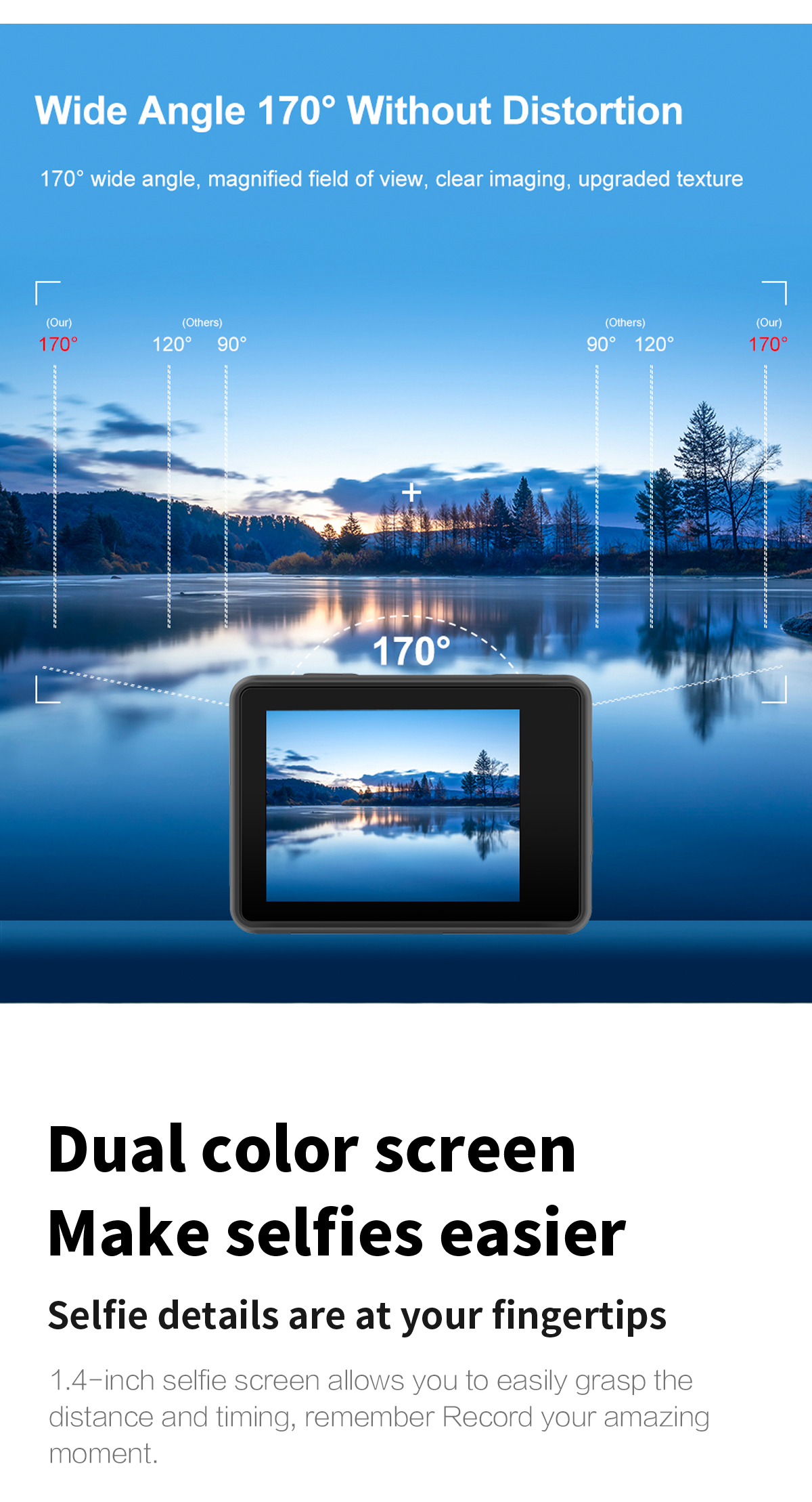 CERASTES – caméra de Sport Anti-secouement CERASTES – caméra de Sport Anti-secouement