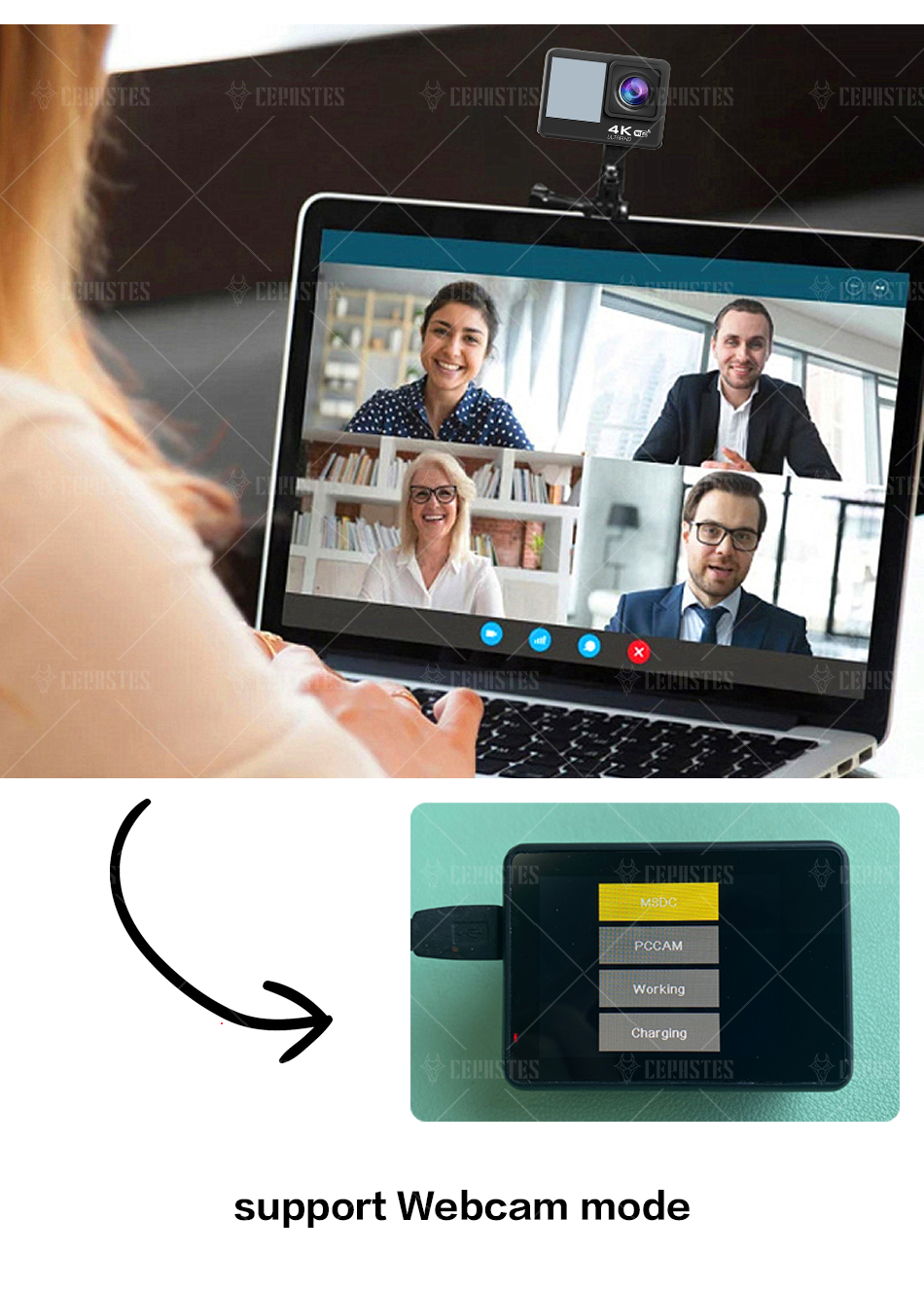 CERASTES – caméra de Sport Anti-secouement CERASTES – caméra de Sport Anti-secouement