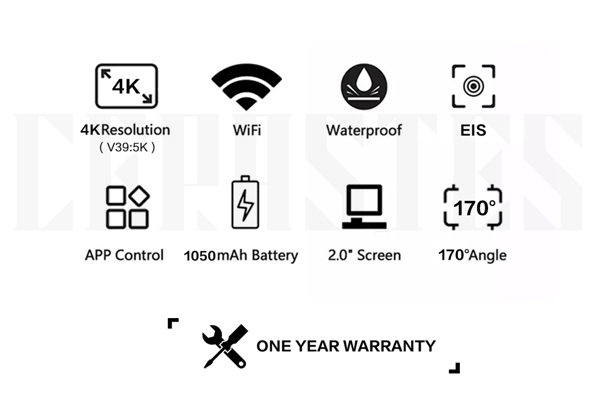 CERASTES – caméra de Sport Anti-secouement CERASTES – caméra de Sport Anti-secouement