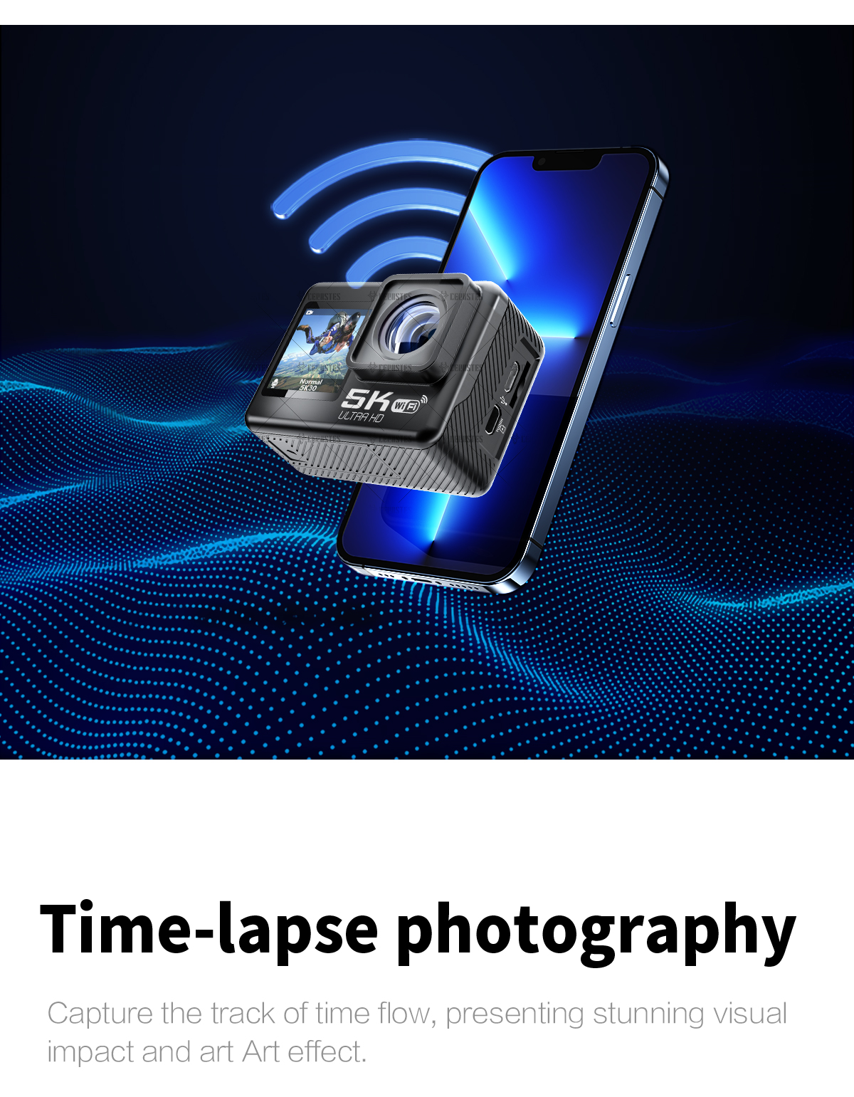 CERASTES – caméra de Sport Anti-secouement CERASTES – caméra de Sport Anti-secouement