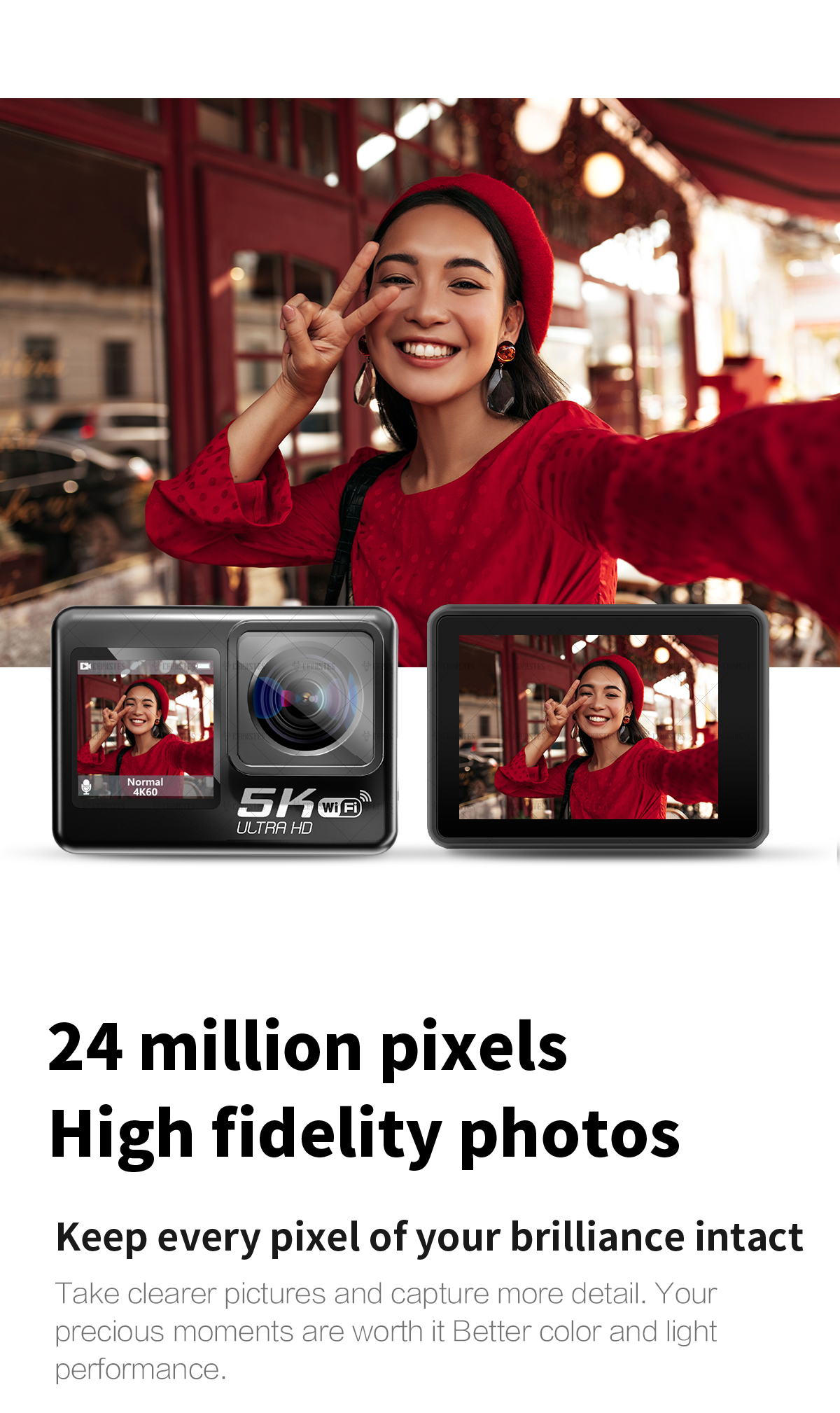 CERASTES – caméra de Sport Anti-secouement CERASTES – caméra de Sport Anti-secouement