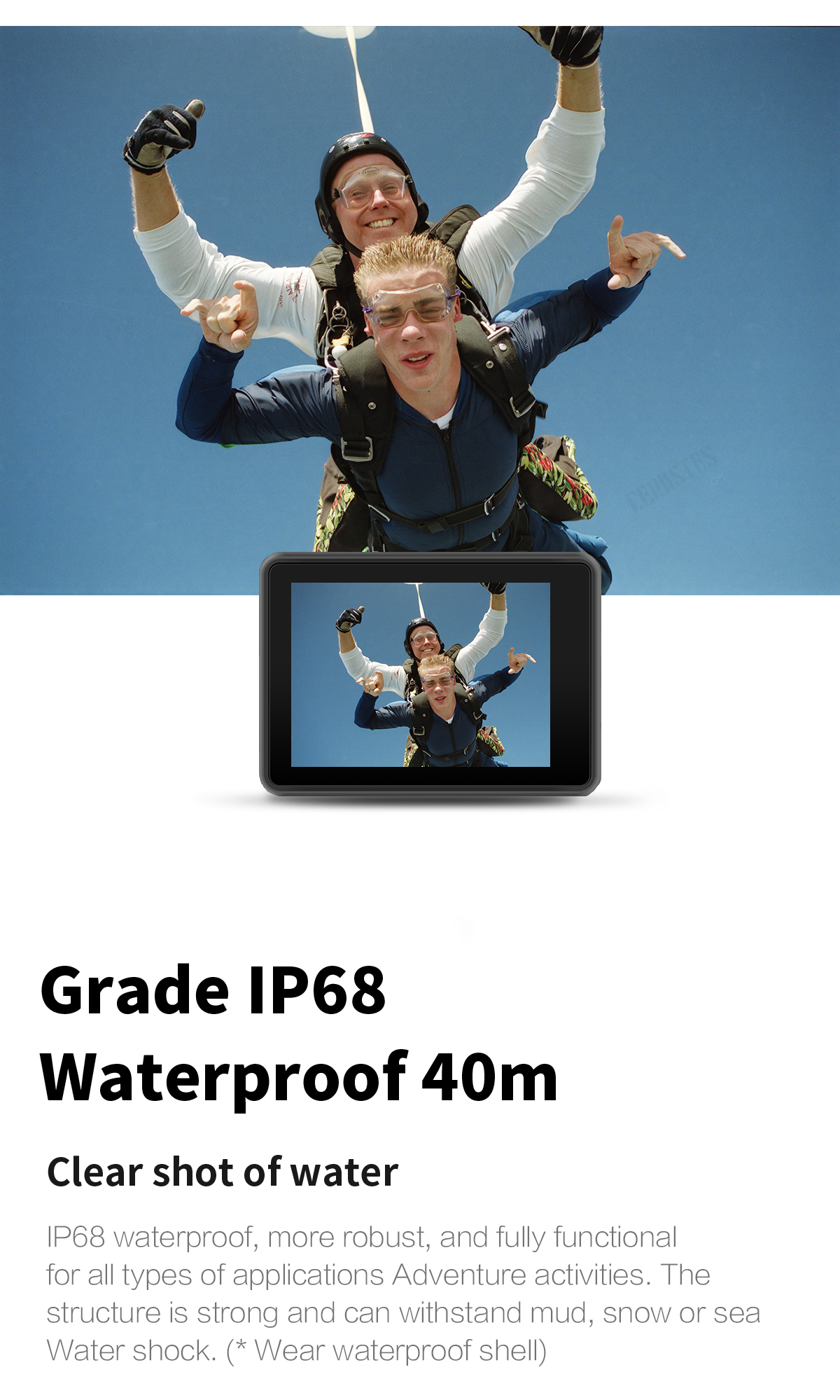 CERASTES – caméra de Sport Anti-secouement CERASTES – caméra de Sport Anti-secouement