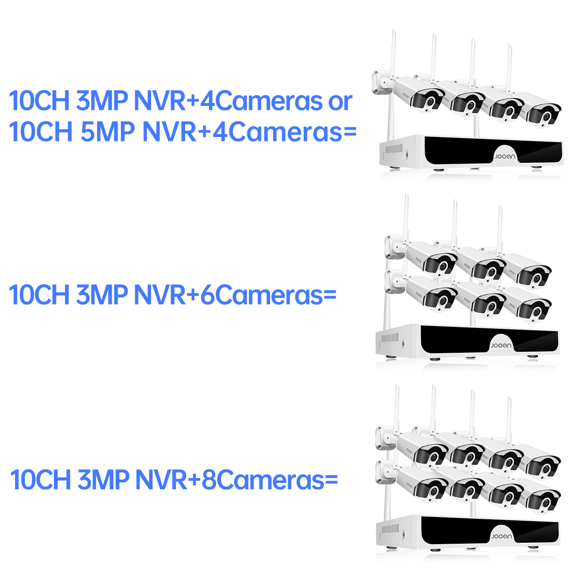 Jooan 10CH NVR 3MP 5MP