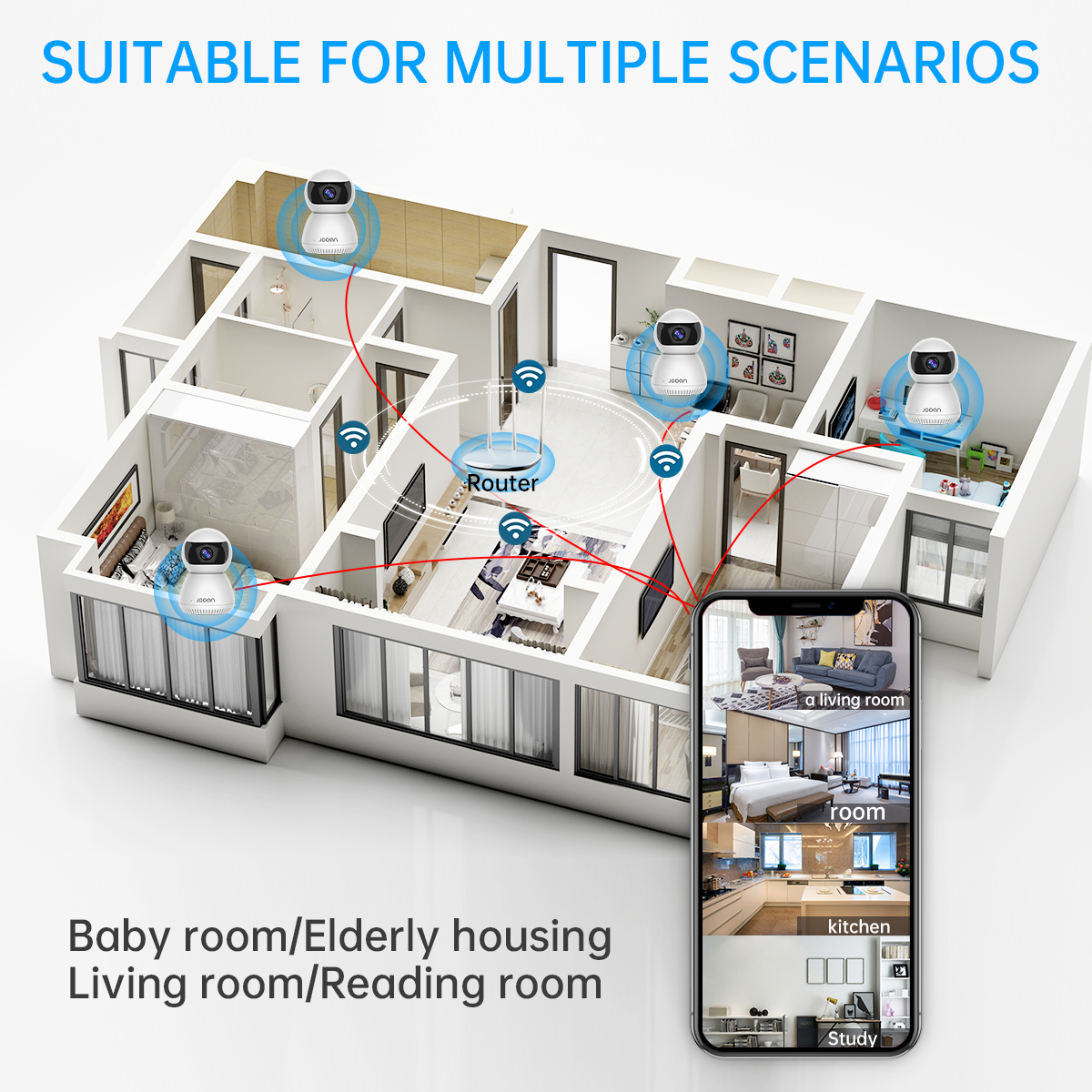 Jooan 1080P caméra IP sans fil