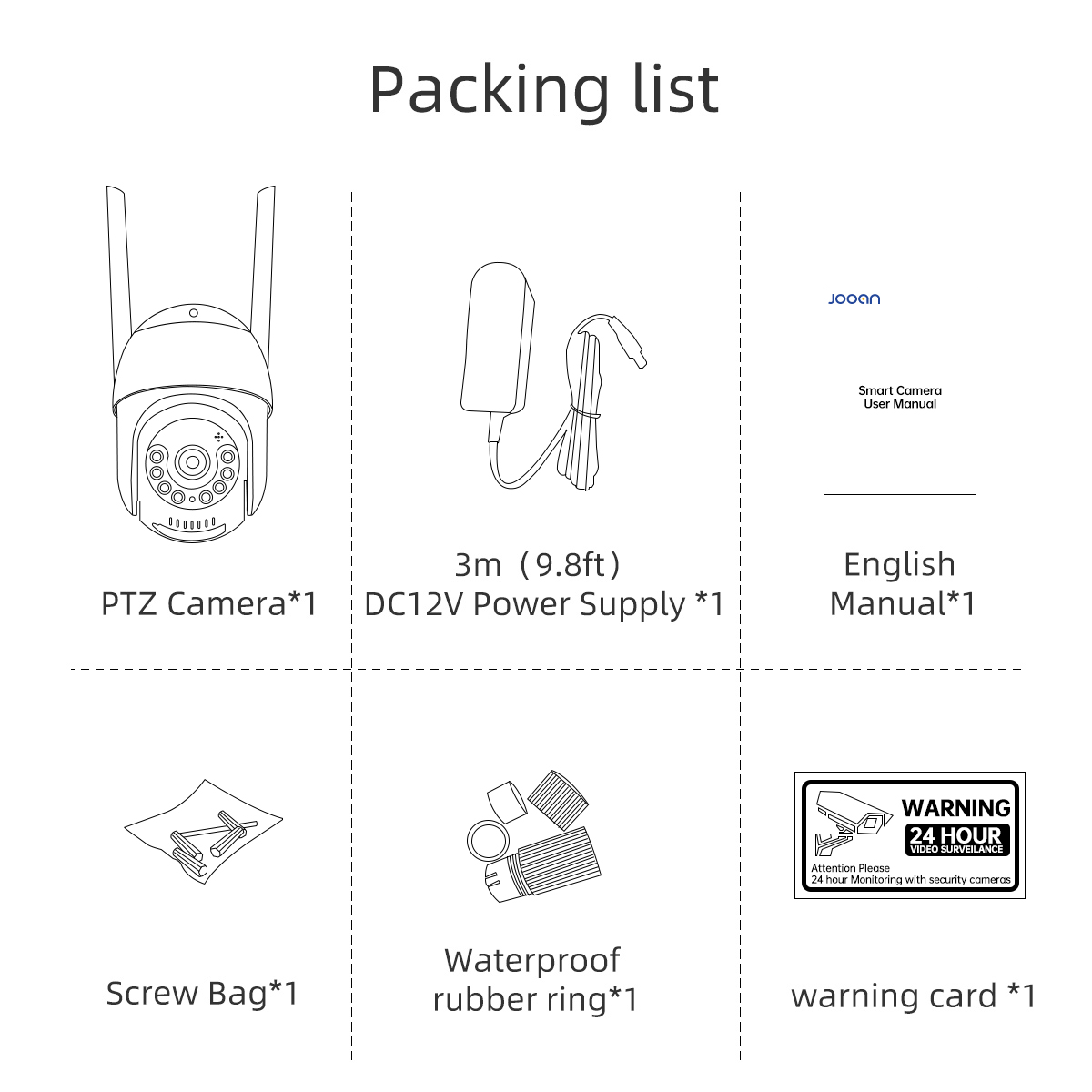JOOAN 5MP 3MP PTZ WIFI IP