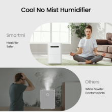 Smartmi Humidificateur D'air 2, 4l, pour maison, blanc, mi st free, contrôle intelligent, appareil ménager