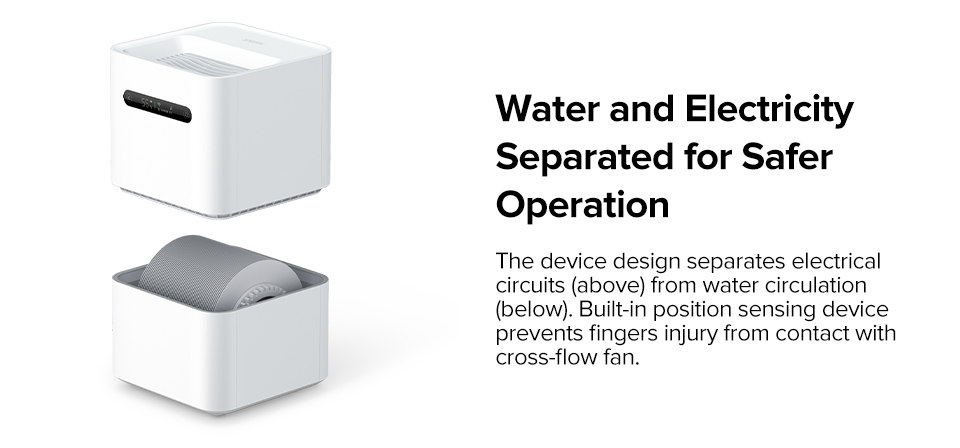 Smartmi Humidificateur D'air 2, 4l, pour maison, blanc, mi st free, contrôle intelligent, appareil ménager