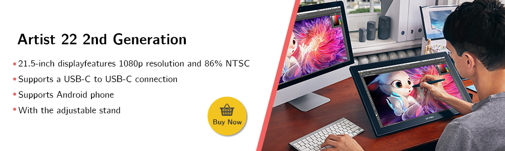 CODE:FRSEP30 (€30 off) XP-PEN Artist 15.6 Pro Tablette Graphique avec Ecran HD IPS 15.6 Pouces Stylet à 8192 Niveaux avec Fonction Inclinaison Compatible avec Mac et Windows