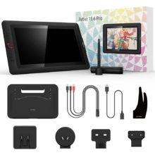 CODE:FRSEP30 (€30 off) XP-PEN Artist 15.6 Pro Tablette Graphique avec Ecran HD IPS 15.6 Pouces Stylet à 8192 Niveaux avec Fonction Inclinaison Compatible avec Mac et Windows