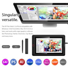 CODE:FRSEP30 (€30 off) XP-PEN Artist 15.6 Pro Tablette Graphique avec Ecran HD IPS 15.6 Pouces Stylet à 8192 Niveaux avec Fonction Inclinaison Compatible avec Mac et Windows
