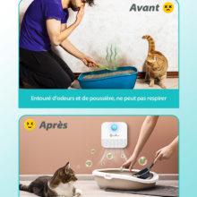 DownyPaws – purificateur d'odeurs intelligent pour chats, désodorisant de litière pour chiens, toilettes, nettoyeur d'air Rechargeable, désodorisation d'animaux de compagnie, 4000mAh