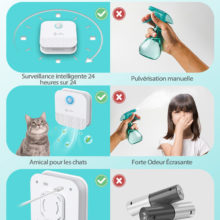 DownyPaws – purificateur d'odeurs intelligent pour chats, désodorisant de litière pour chiens, toilettes, nettoyeur d'air Rechargeable, désodorisation d'animaux de compagnie, 4000mAh