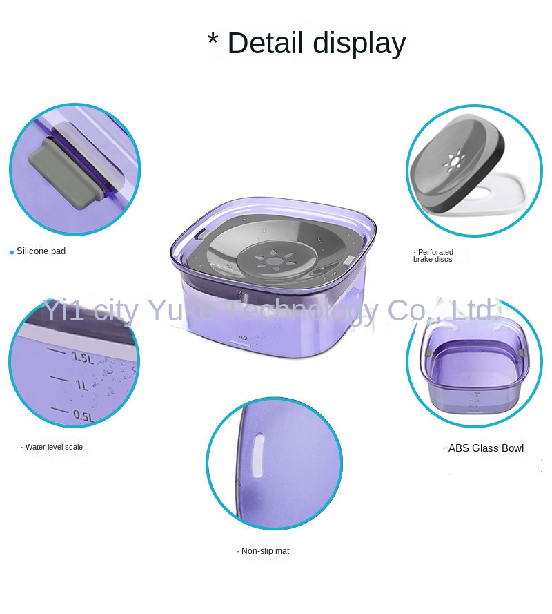 Gamelle chien Distributeur d'eau flottant Transparent