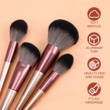 DUcare – ensemble de pinceaux de maquillage, lot de 8 à 14 pièces, avec sac, pour fond de teint, mélange de Blush, ombre à paupières, poils en Nylon
