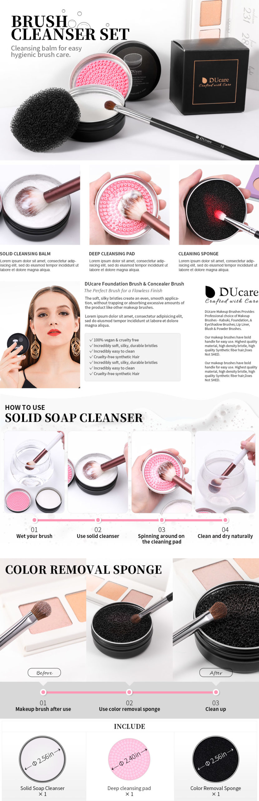 DUcare – ensemble de pinceaux de maquillage, lot de 8 à 14 pièces, avec sac, pour fond de teint, mélange de Blush, ombre à paupières, poils en Nylon DUcare – ensemble de pinceaux de maquillage, lot de 8 à 14 pièces, avec sac, pour fond de teint, mélange de Blush, ombre à paupières, poils en Nylon