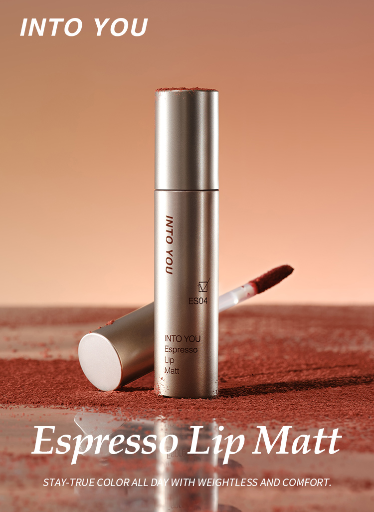 Rouge à lèvres expresso mat, rouge clair, fin, longue durée, boue pour les lèvres, maquillage pour femmes