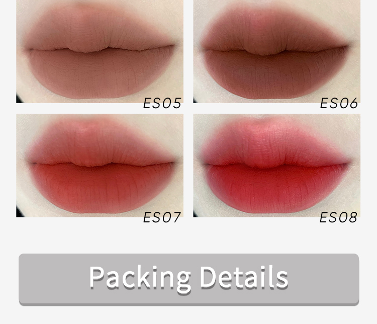 Rouge à lèvres expresso mat, rouge clair, fin, longue durée, boue pour les lèvres, maquillage pour femmes