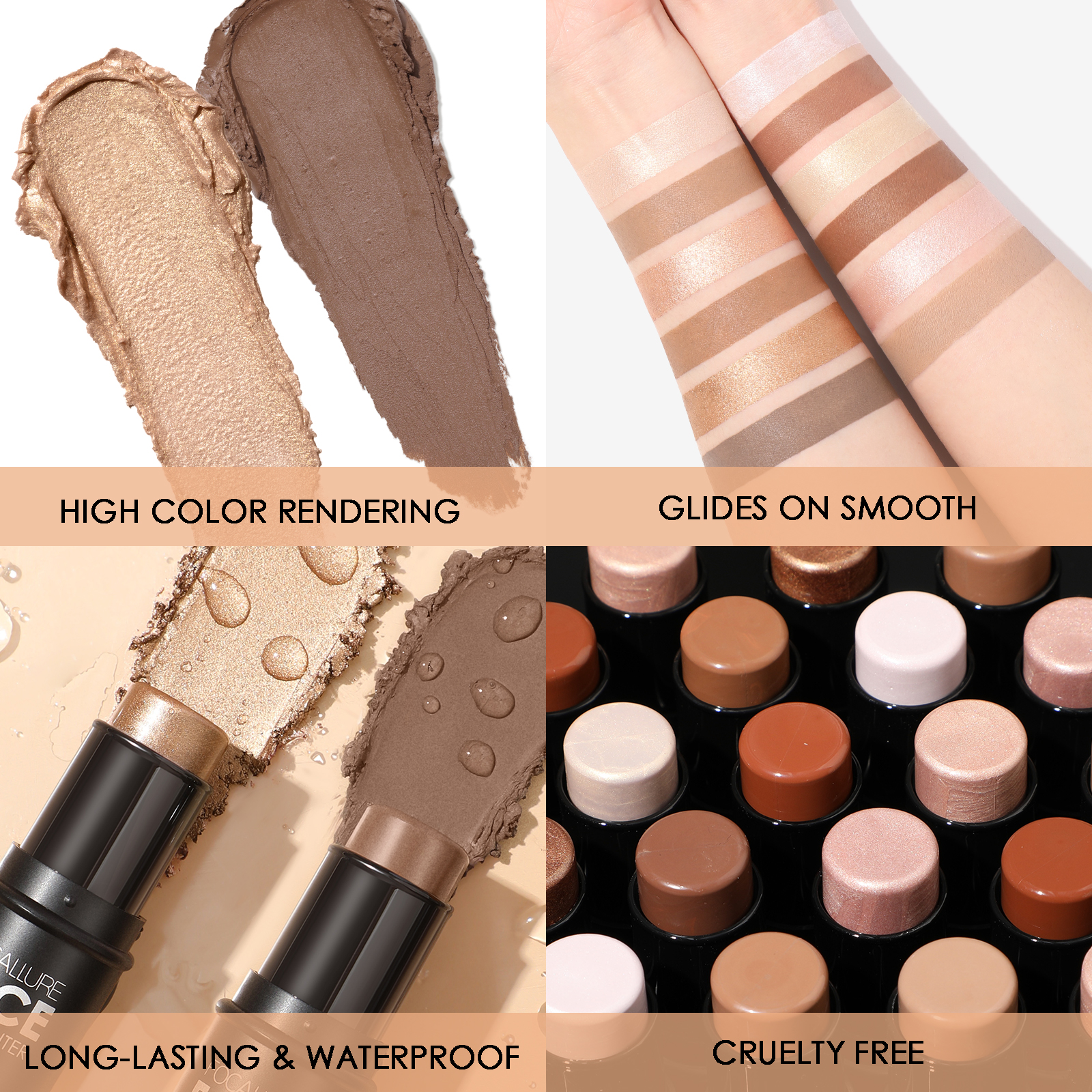 Bâton de maquillage à paillettes