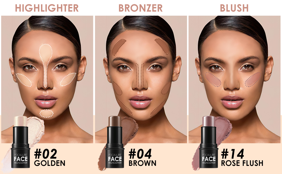 Bâton de maquillage à paillettes