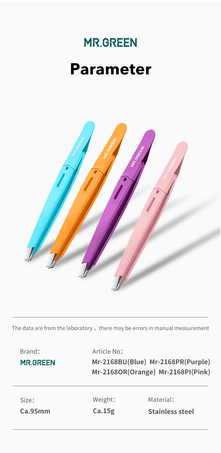 MR.GREEN – pinces à sourcils colorées