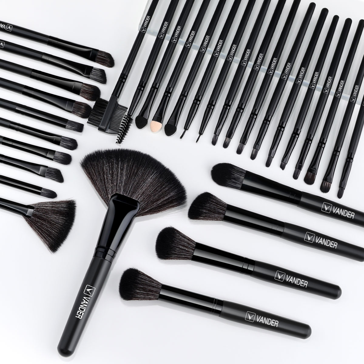 32 pièces pinceaux de maquillage noirs 32 pièces pinceaux de maquillage noirs